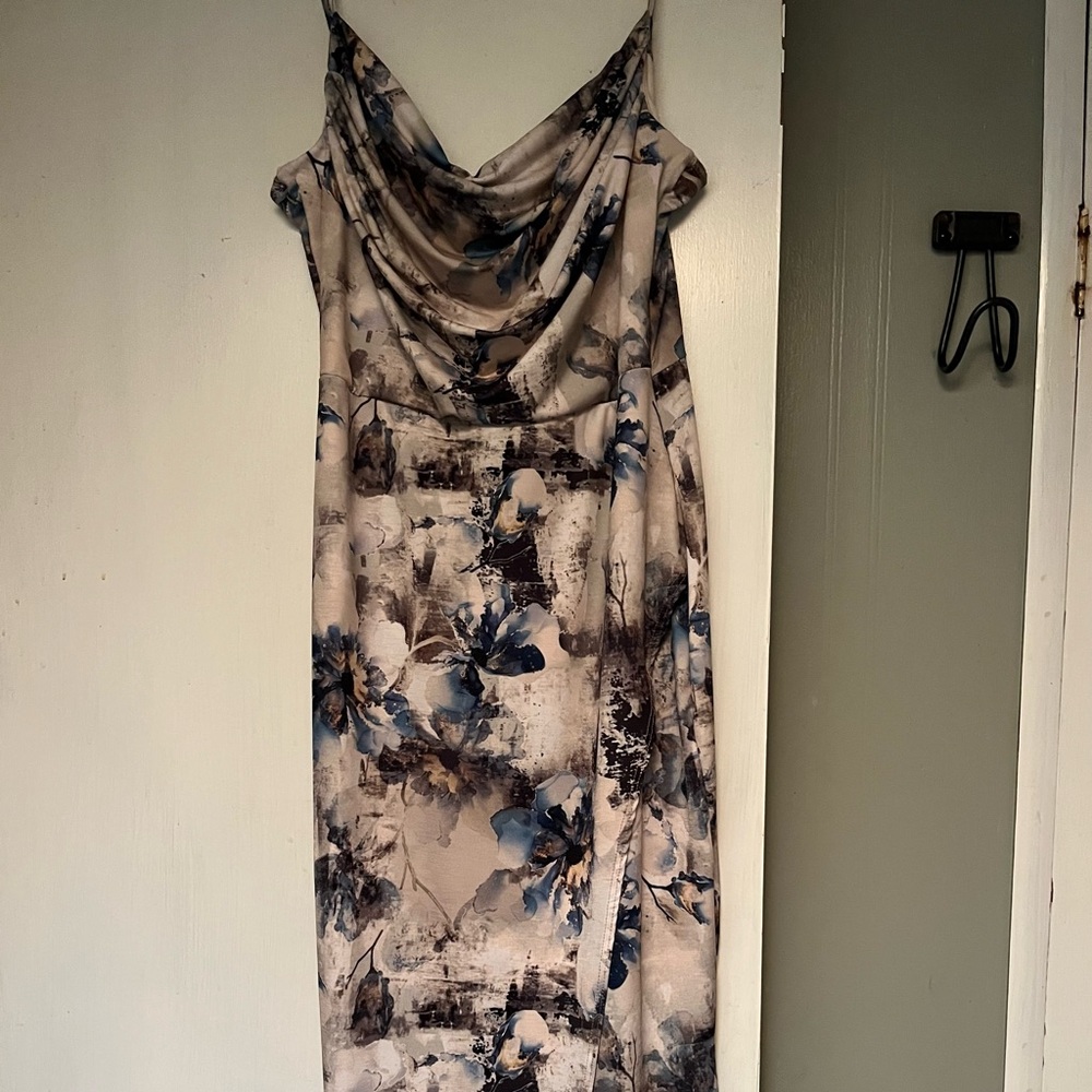 Long Floral Dress with Slit